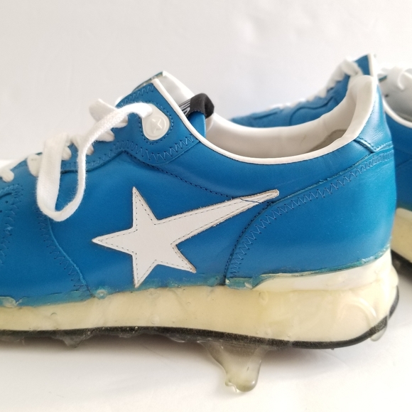 Golden Goose Running Blue Azure Lace Up Leather Sneakers Size 39 - Picture 6 of 13